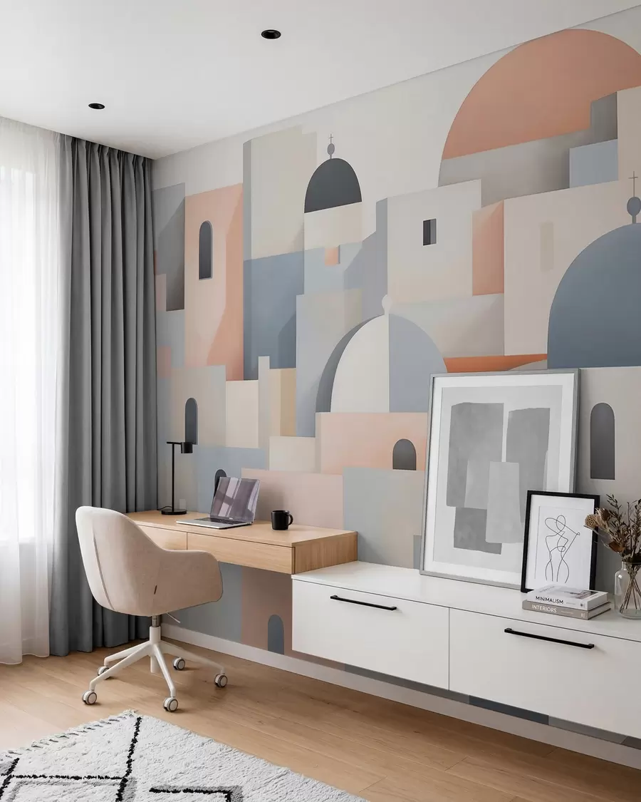 Fotobehang Abstrakt stadsgezicht w05780