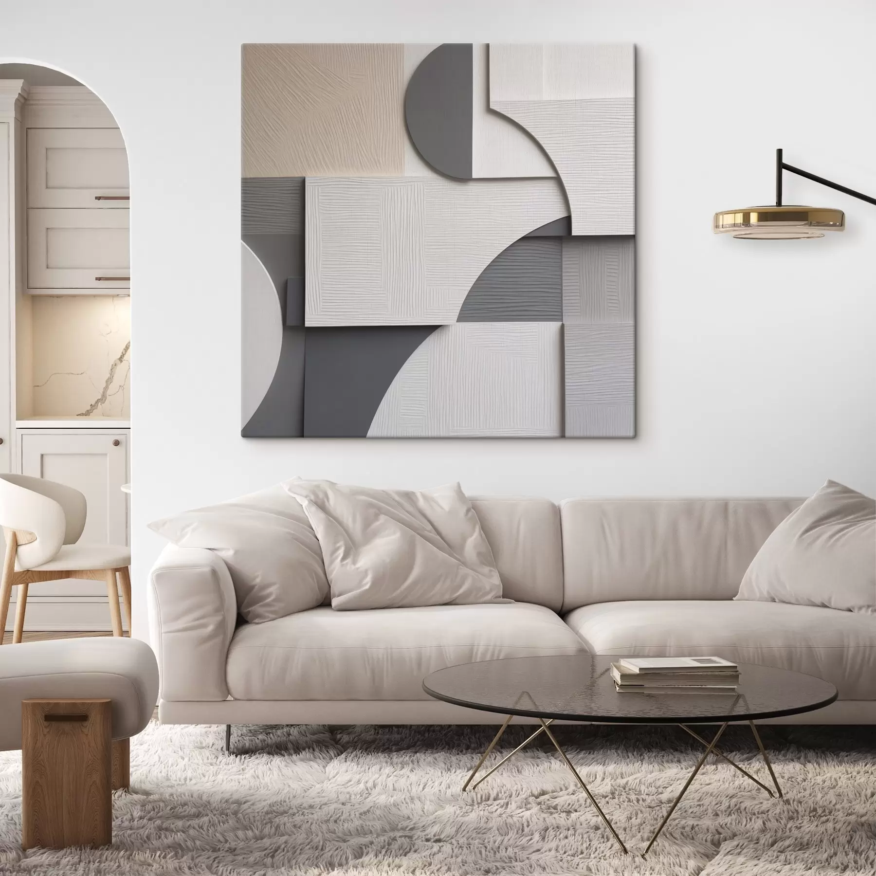  Schilderijen Geometrische abstractie, platte illustratie s49906