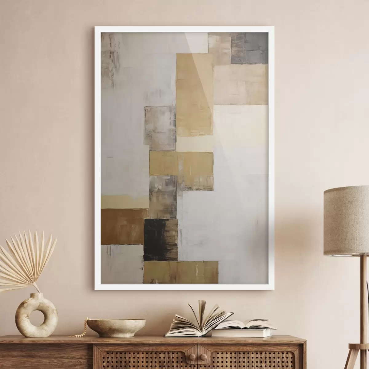 Poster Abstractie imitatie van schilderkunst f49897