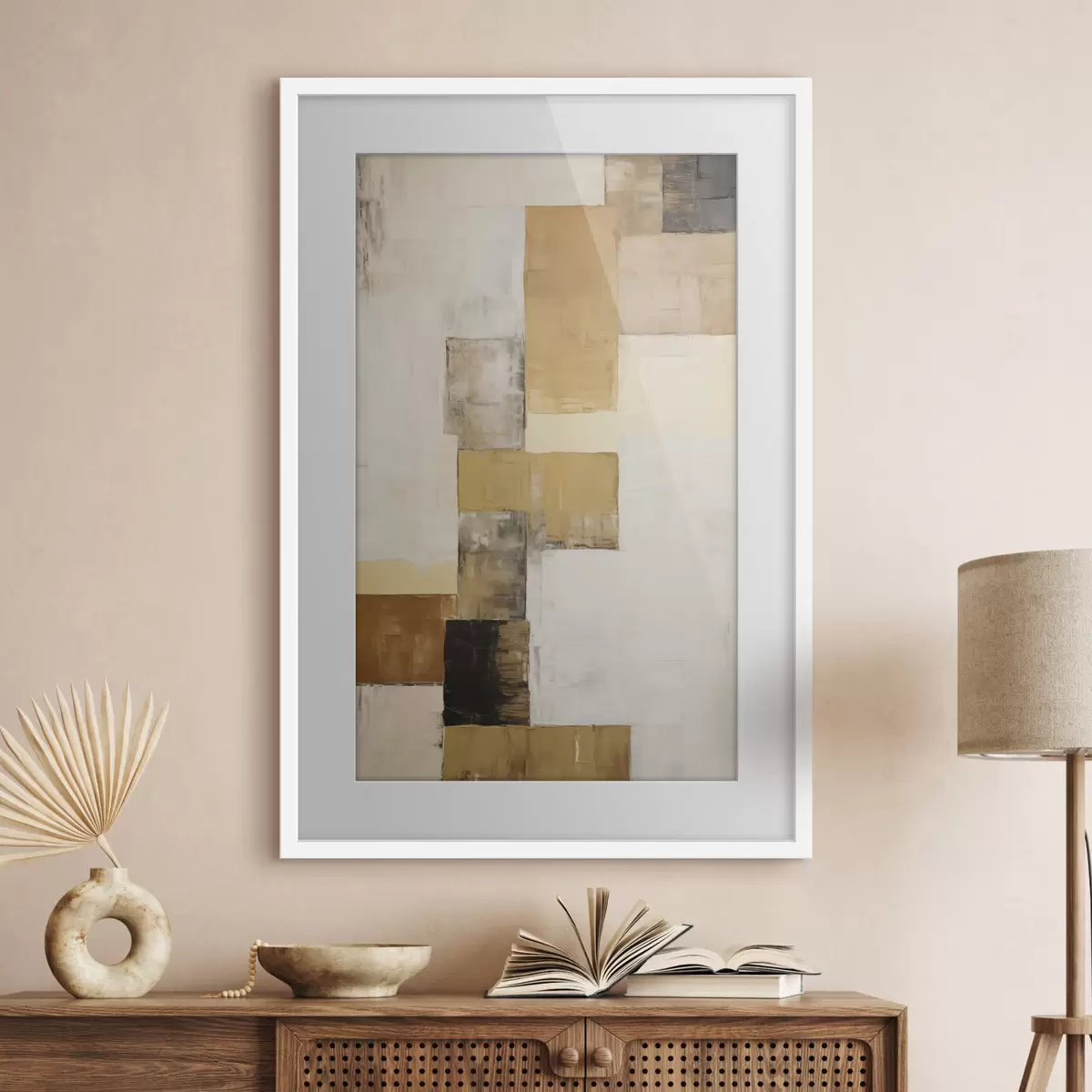 Poster Abstractie imitatie van schilderkunst f49897