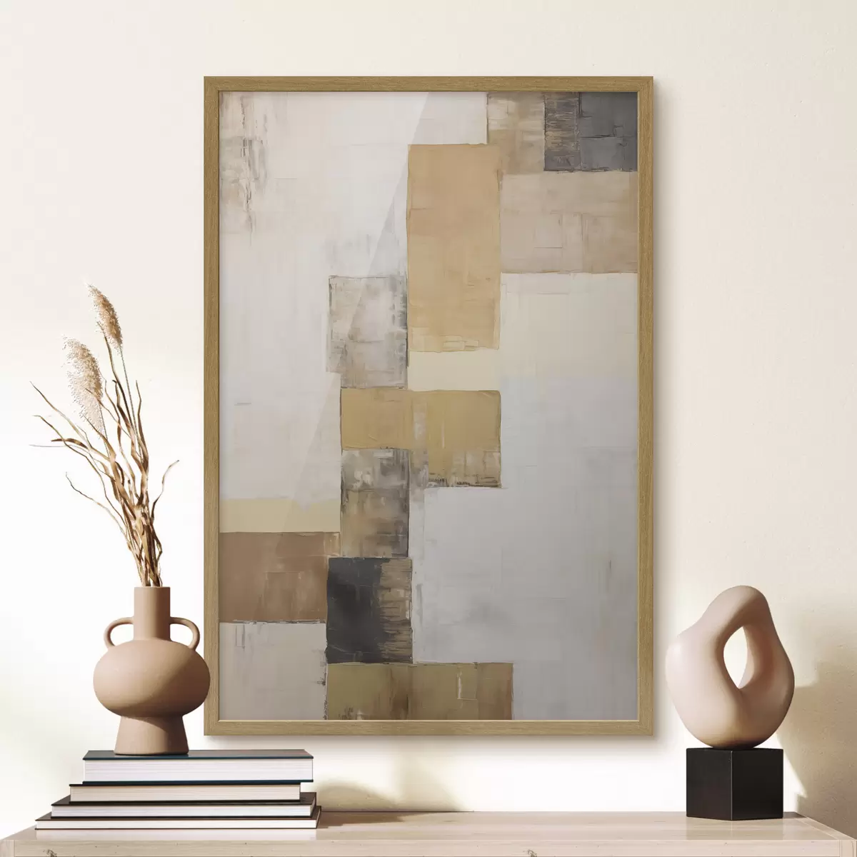 Poster Abstractie imitatie van schilderkunst f49897