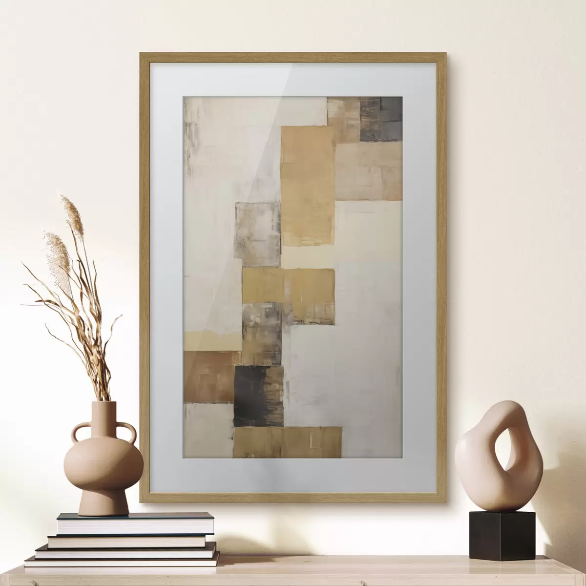 Poster Abstractie imitatie van schilderkunst f49897