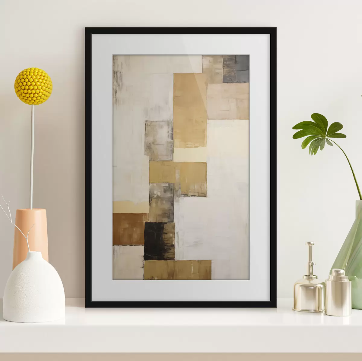 Poster Abstractie imitatie van schilderkunst f49897