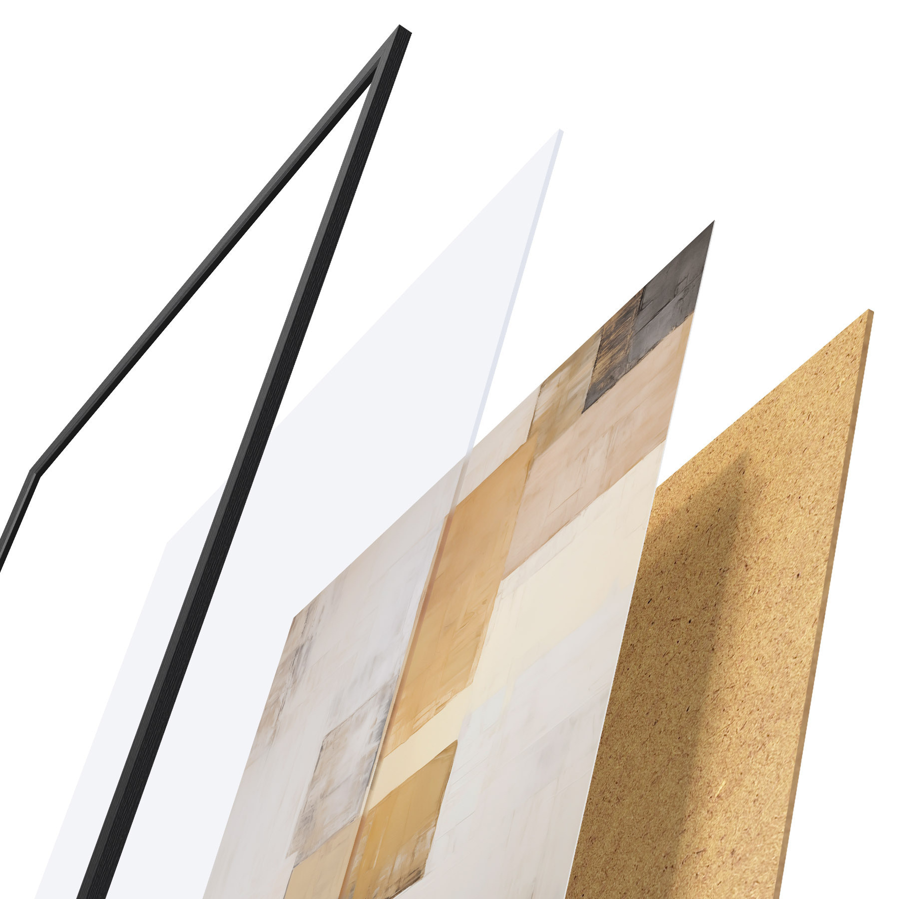 Poster Abstractie imitatie van schilderkunst f49897