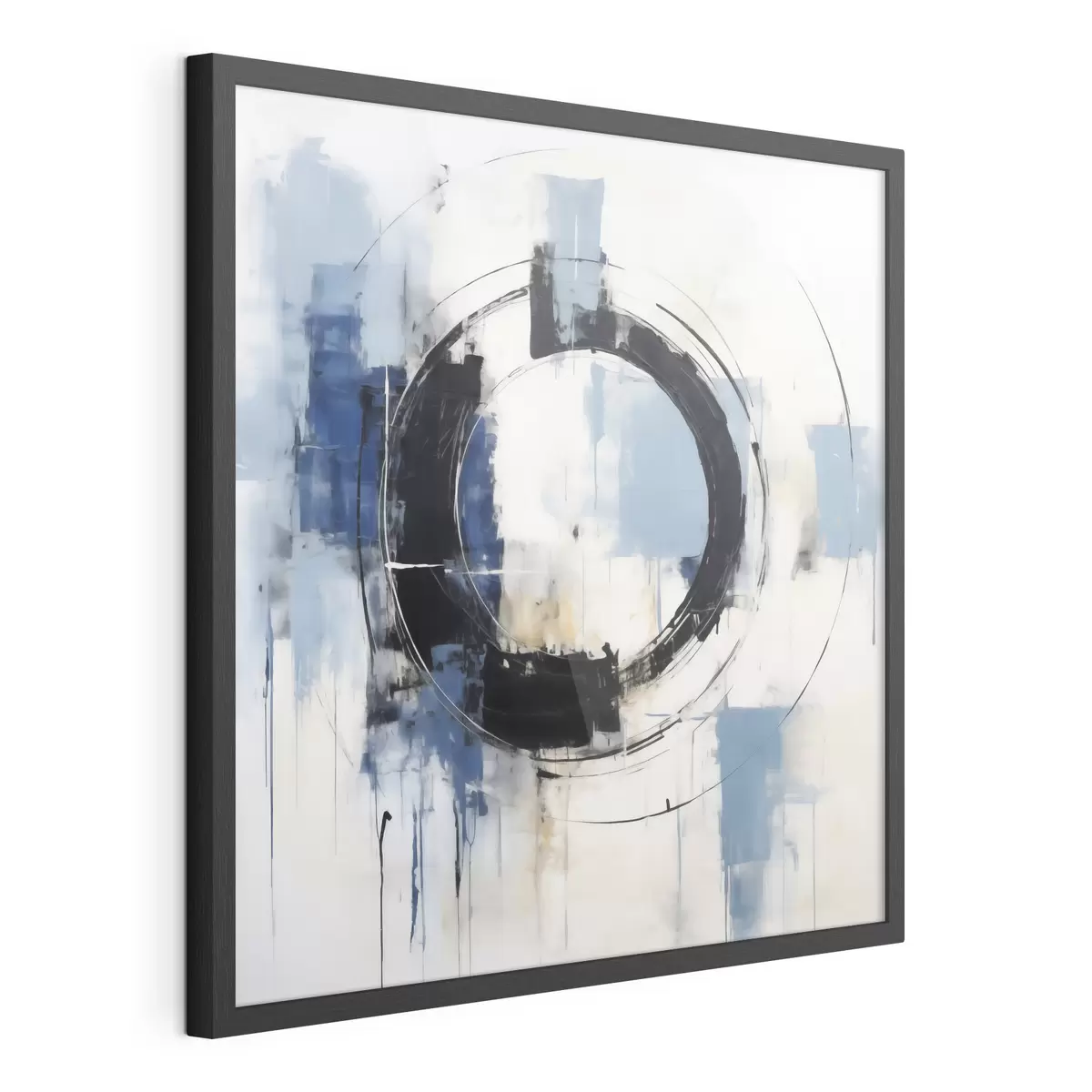 Poster Abstracte compositie met een cirkelvormig patroon, schilderijimitatie f49899