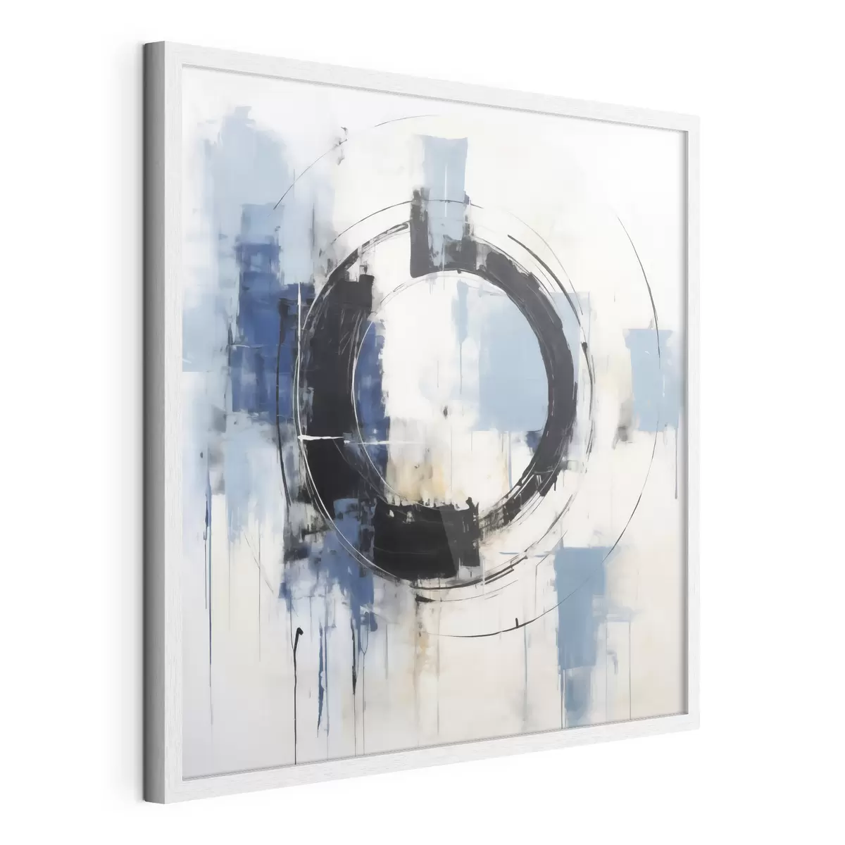 Poster Abstracte compositie met een cirkelvormig patroon, schilderijimitatie f49899