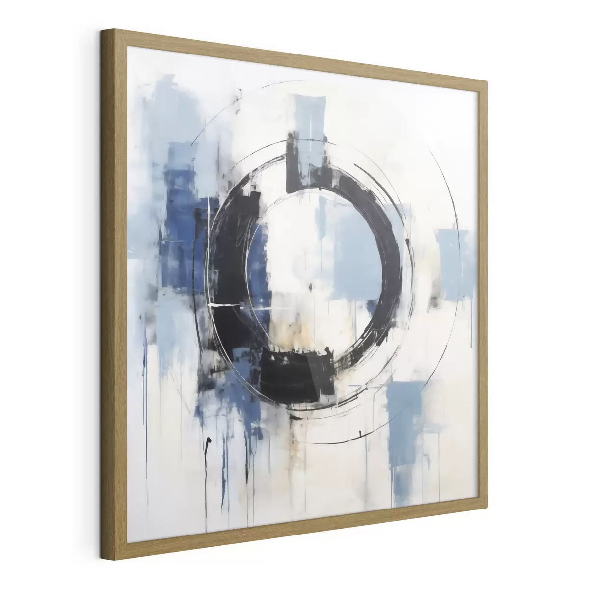 Poster Abstracte compositie met een cirkelvormig patroon, schilderijimitatie f49899