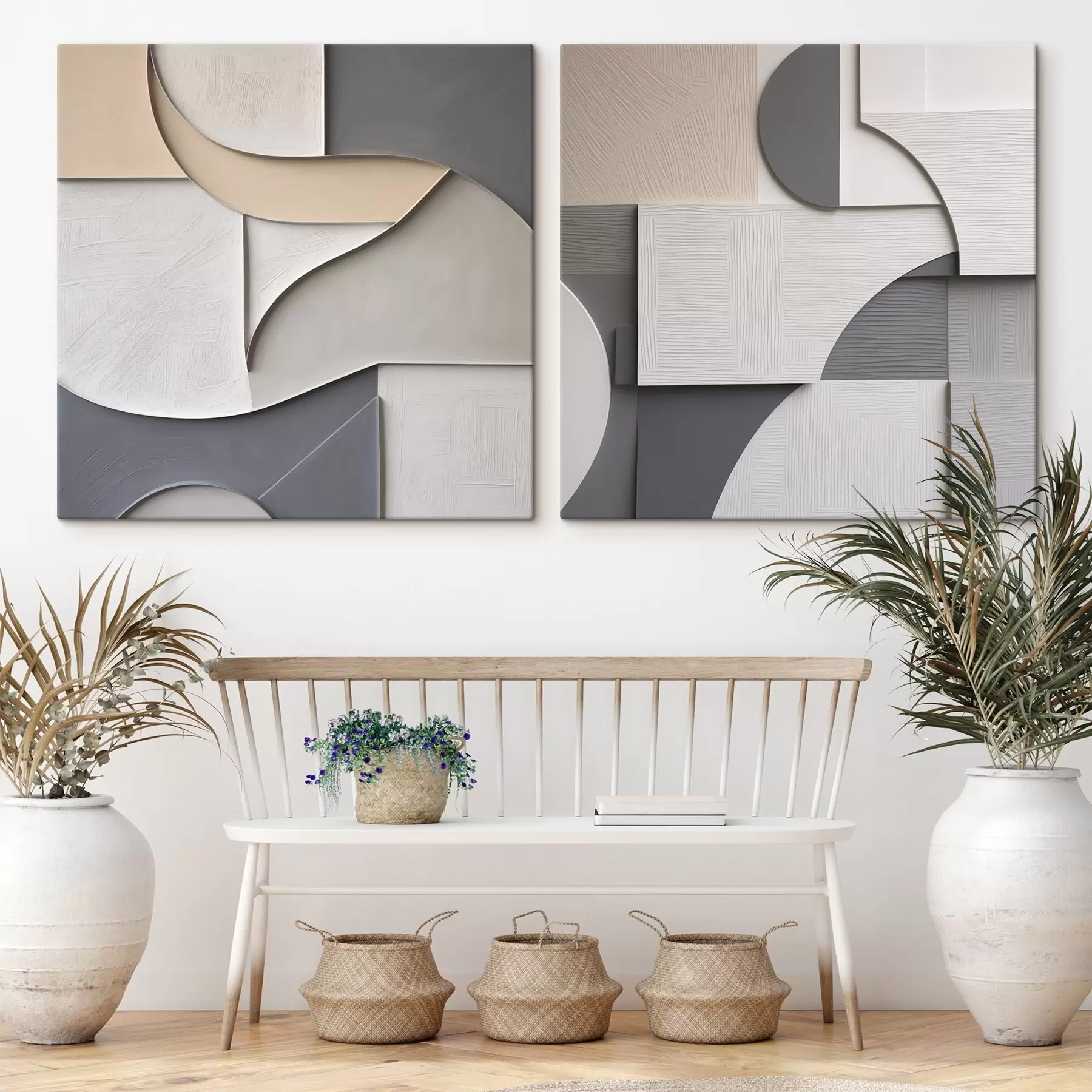  Schilderijen Abstracte, platte illustratie m30736