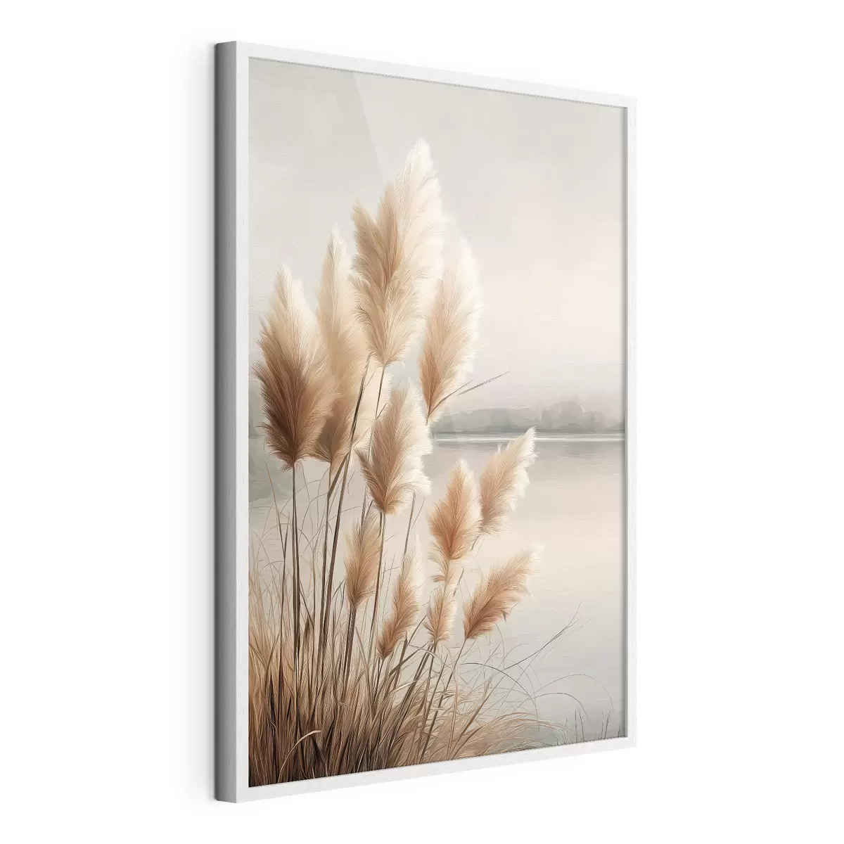 Poster Pampasgras aan de rivier f49925