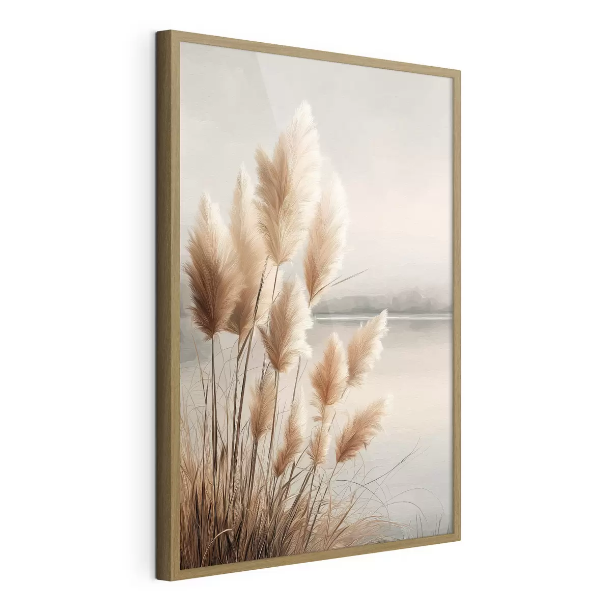 Poster Pampasgras aan de rivier f49925