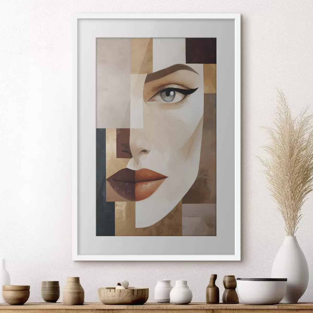 Poster Een abstract gezicht f49934