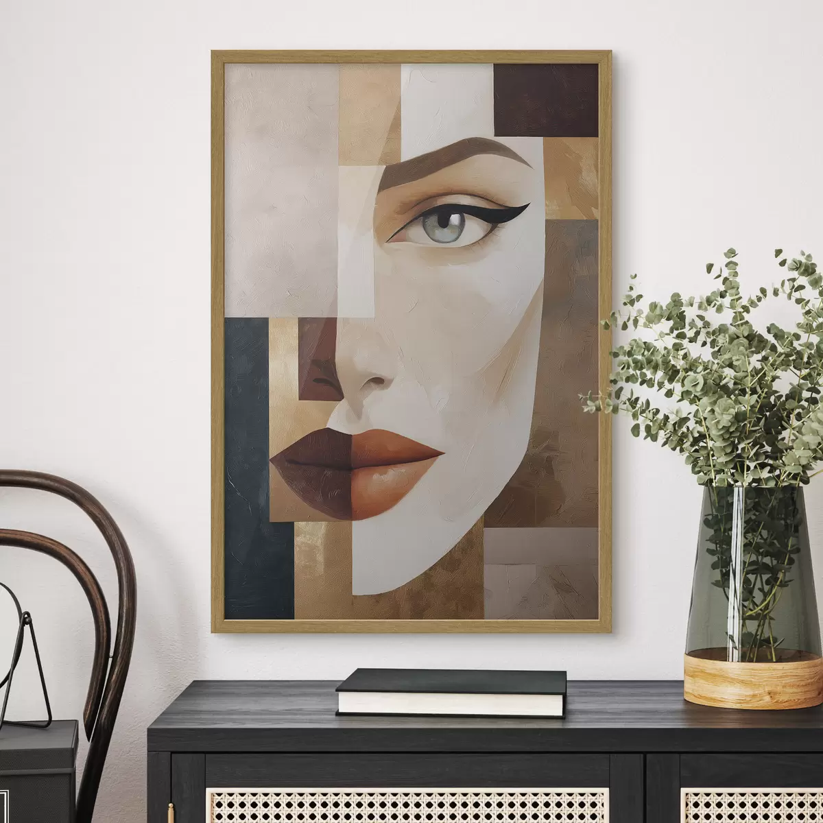 Poster Een abstract gezicht f49934