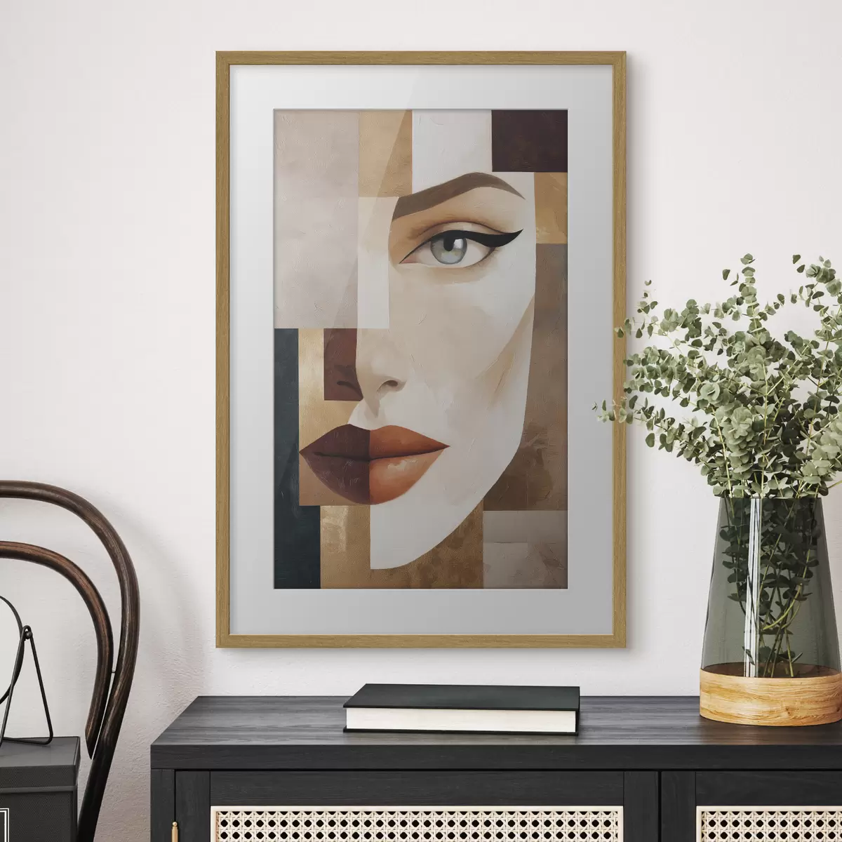 Poster Een abstract gezicht f49934