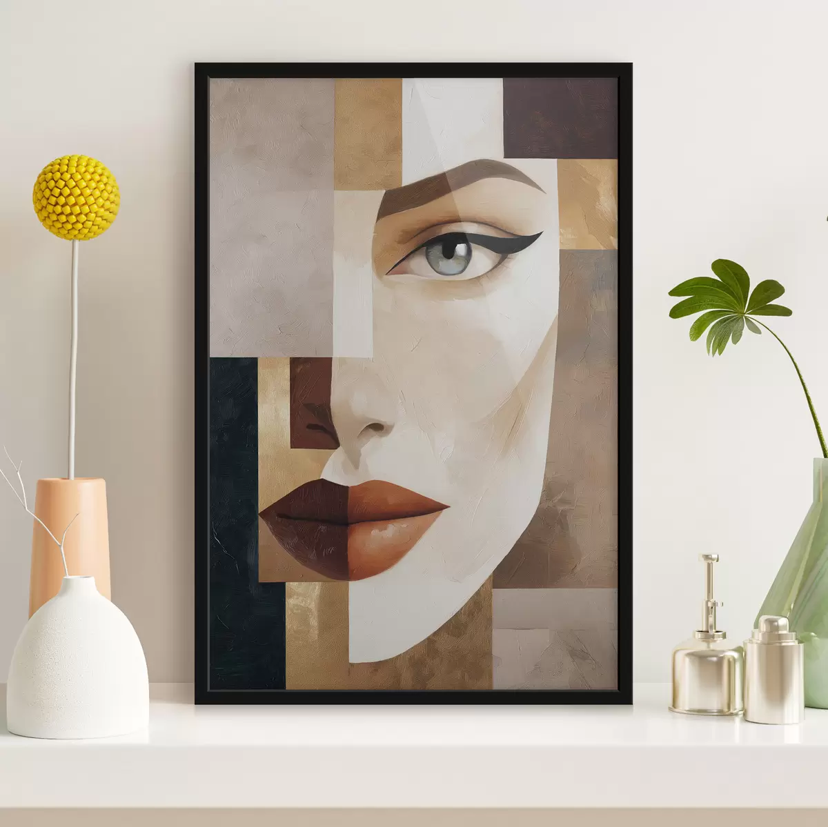 Poster Een abstract gezicht f49934