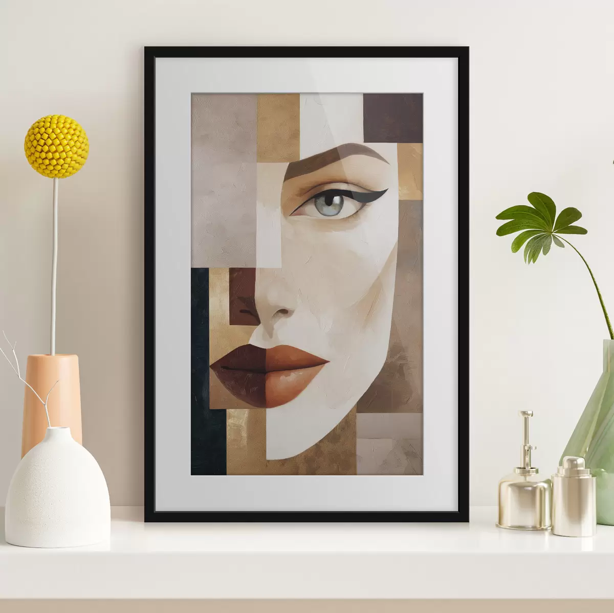 Poster Een abstract gezicht f49934