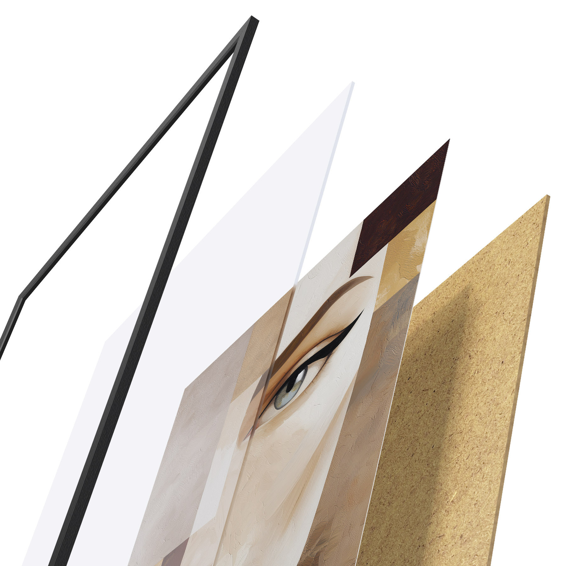 Poster Een abstract gezicht f49934