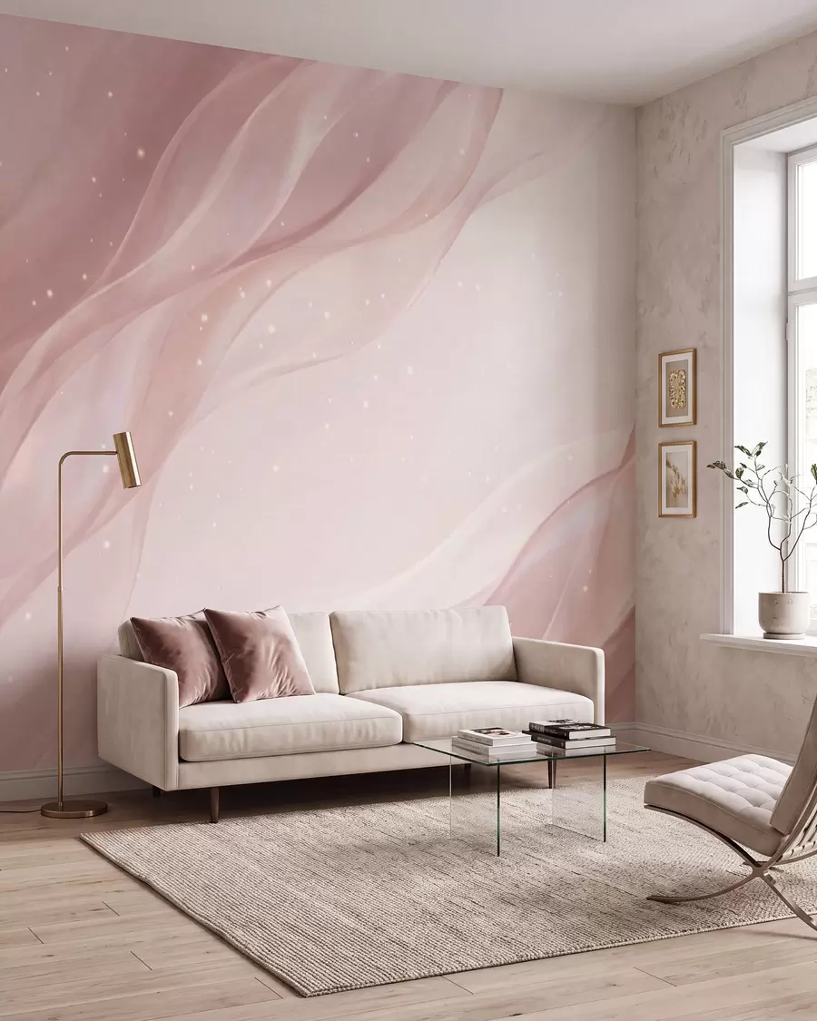 Fotobehang Roze linten in de bries w09959