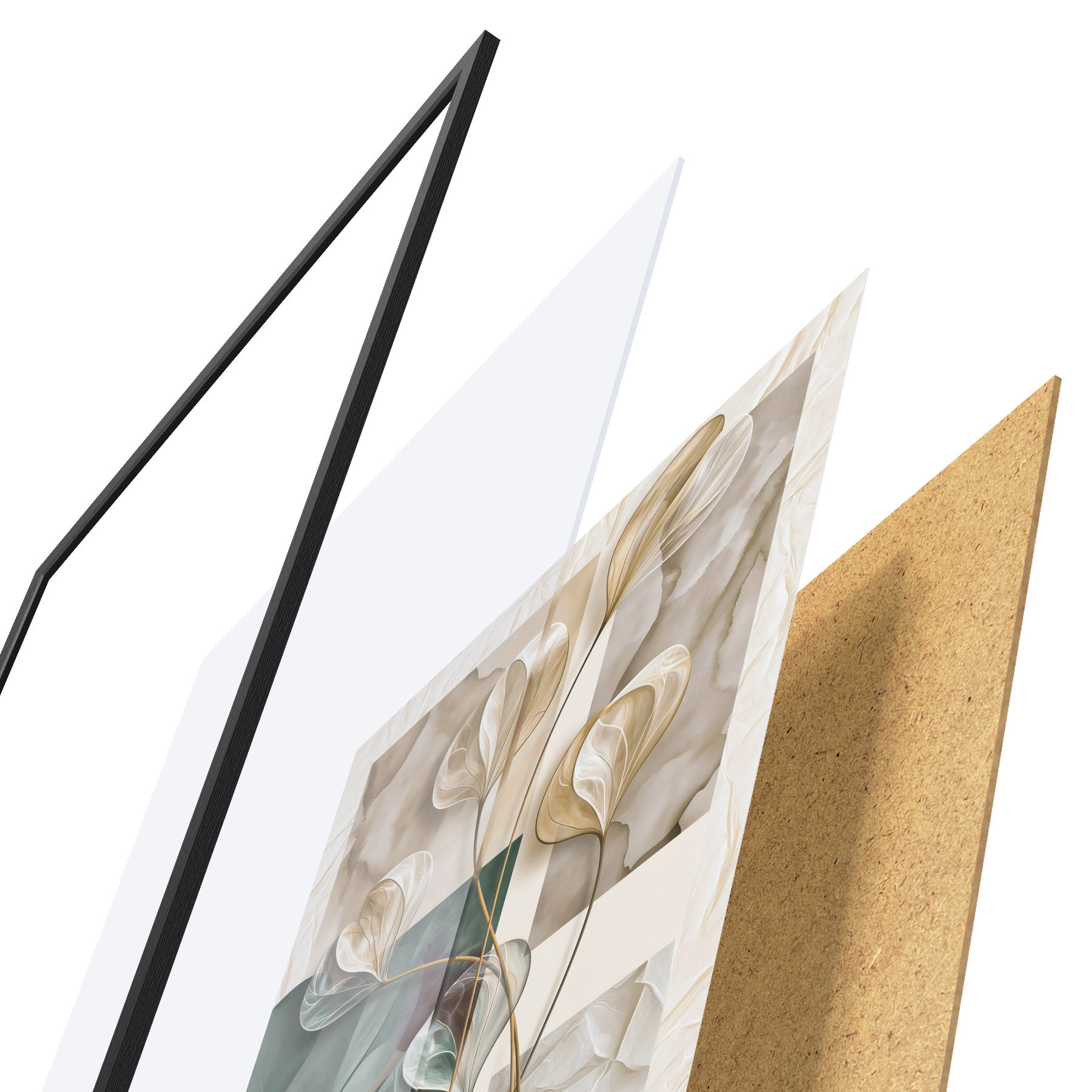 Poster Botanische abstractie f49759