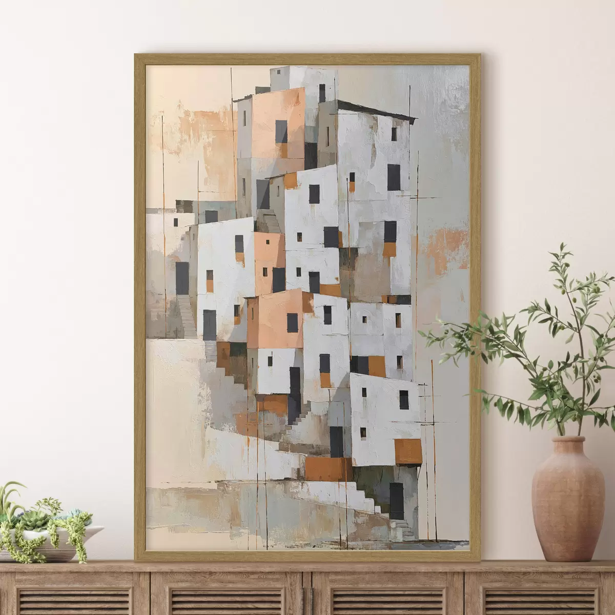 Poster Abstracte huizen f49760