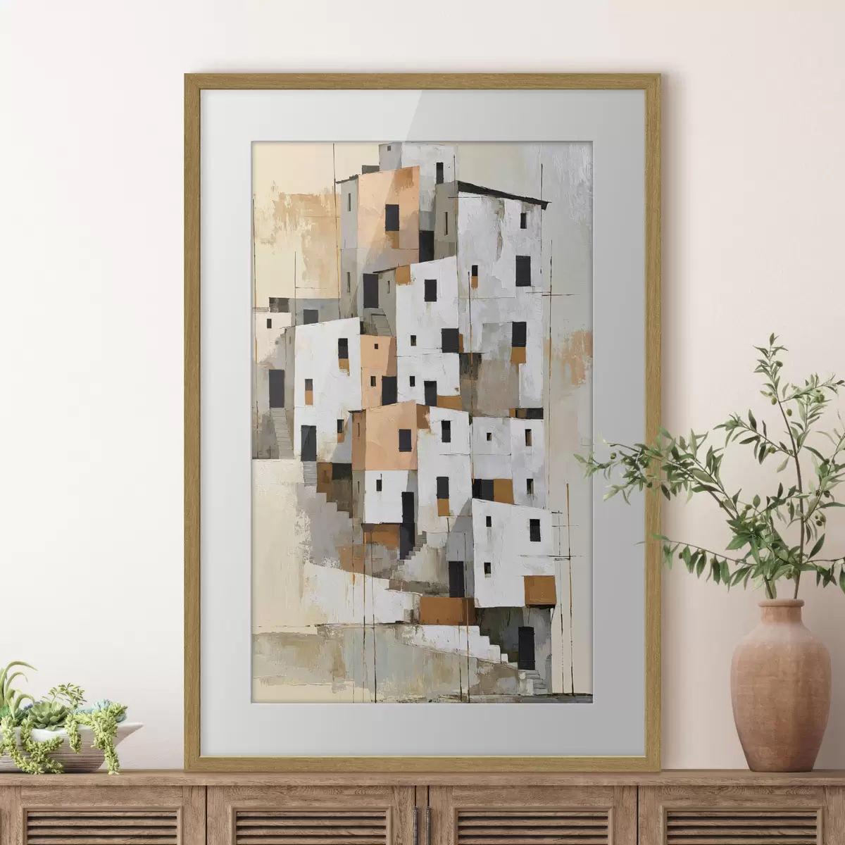 Poster Abstracte huizen f49760