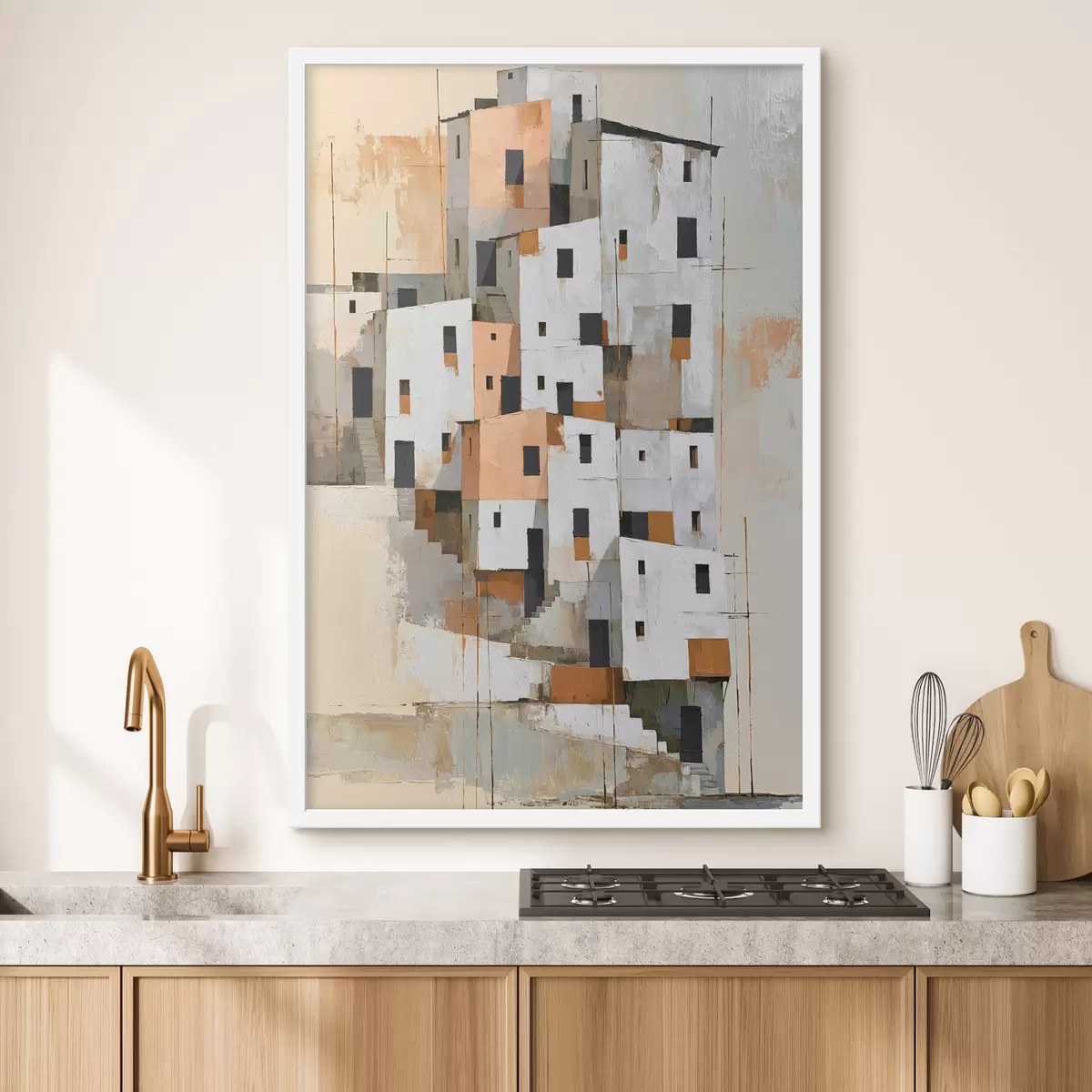 Poster Abstracte huizen f49760