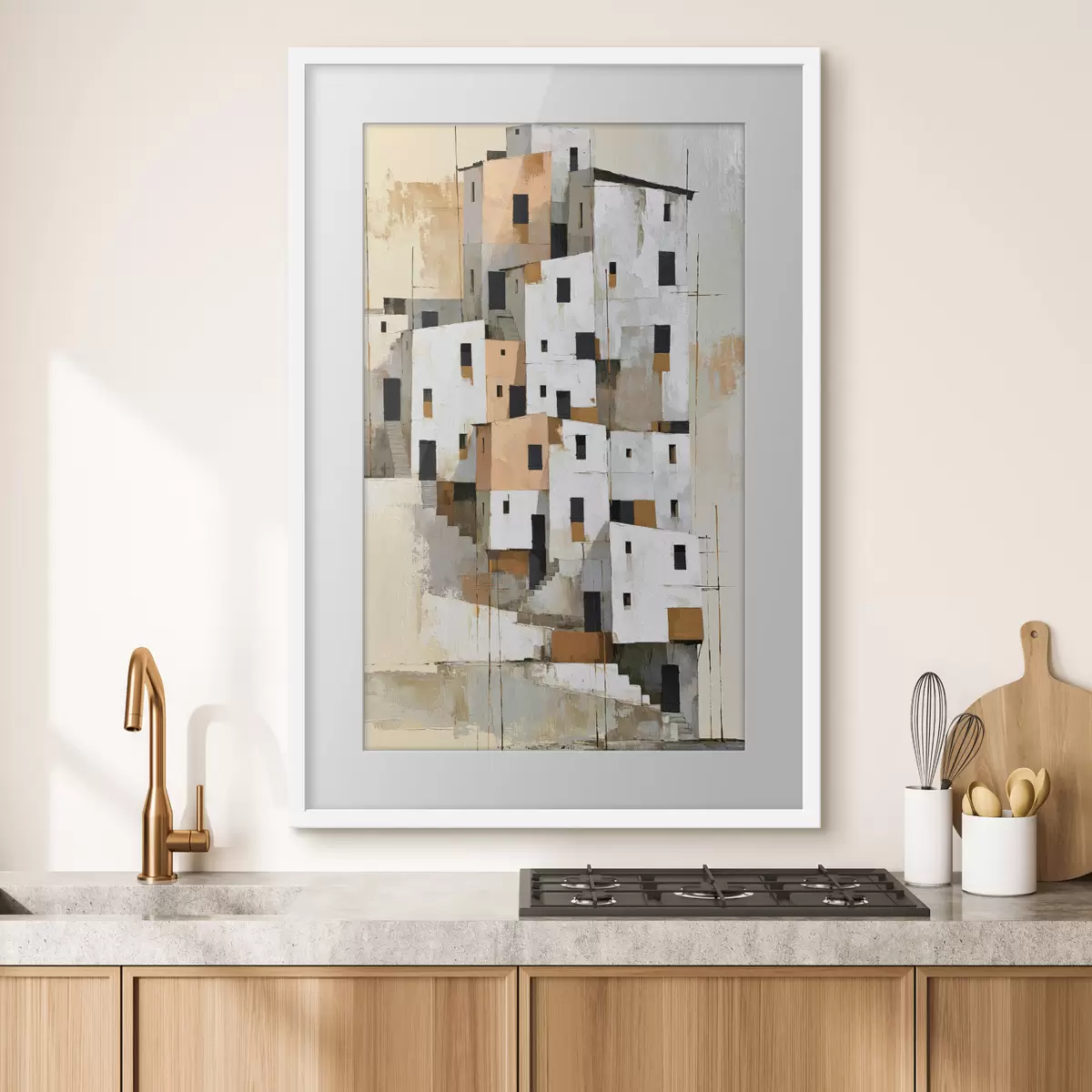 Poster Abstracte huizen f49760