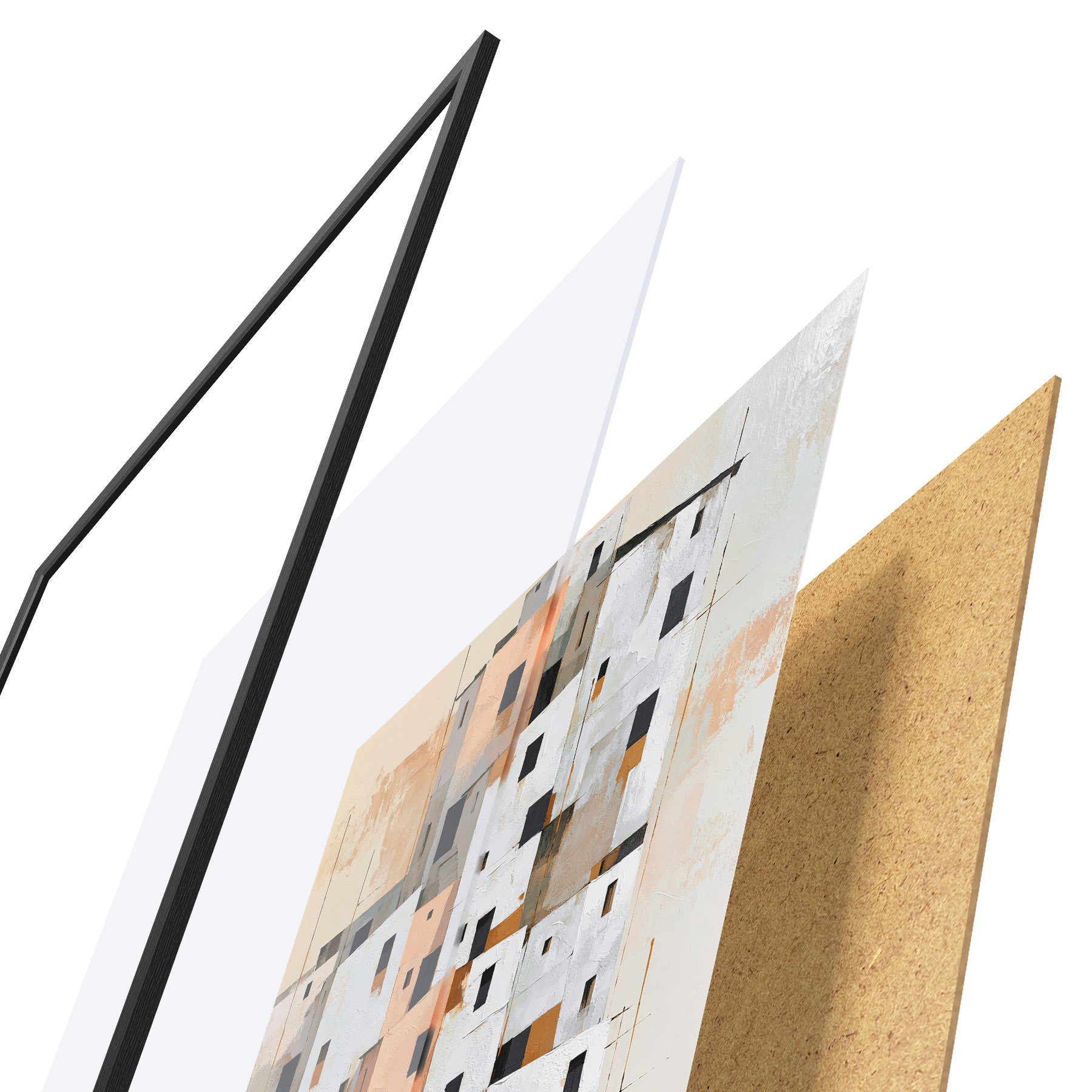 Poster Abstracte huizen f49760