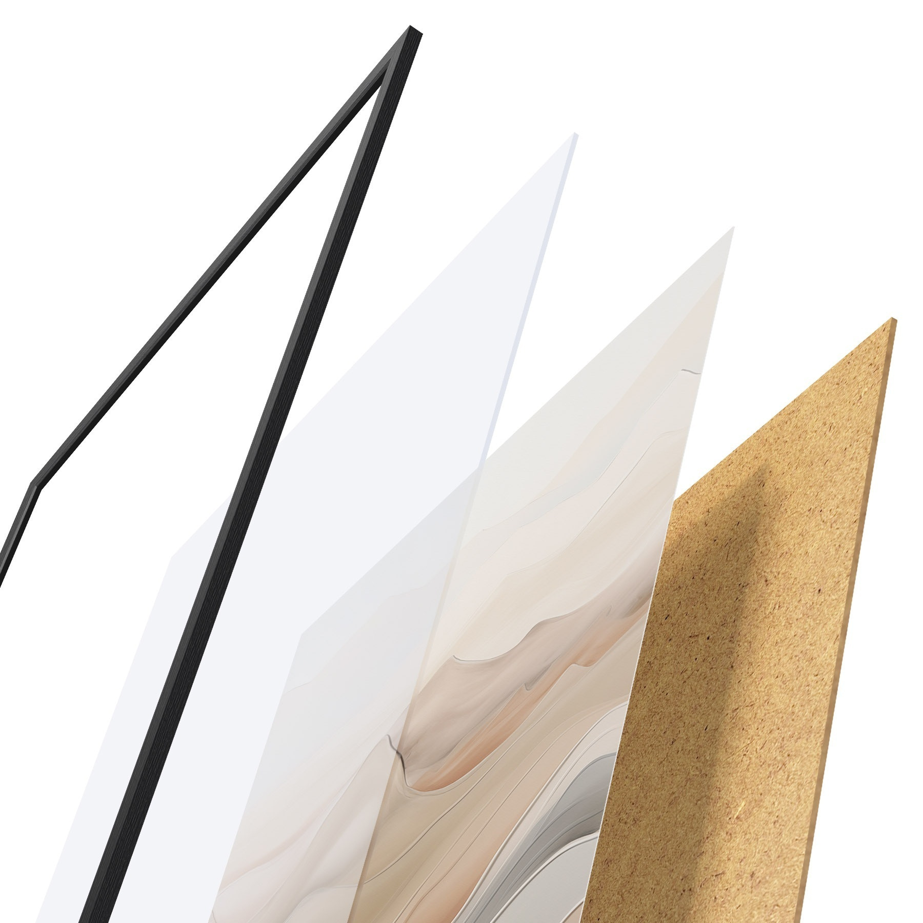 Poster Luchtige abstractie f49996