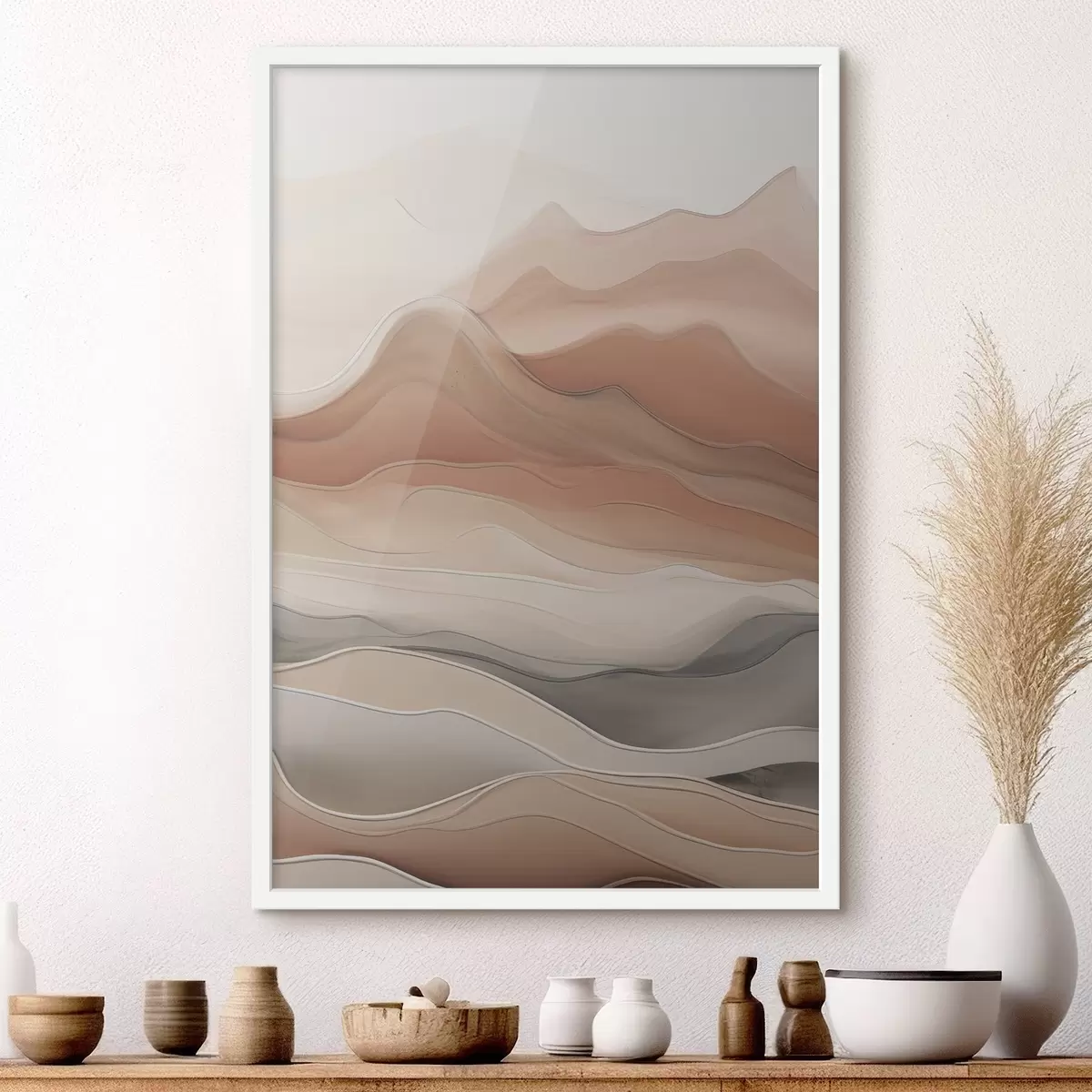 Poster Neutrale abstractie f49997