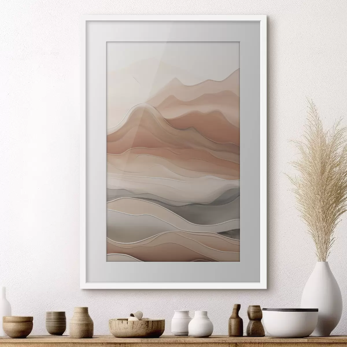 Poster Neutrale abstractie f49997
