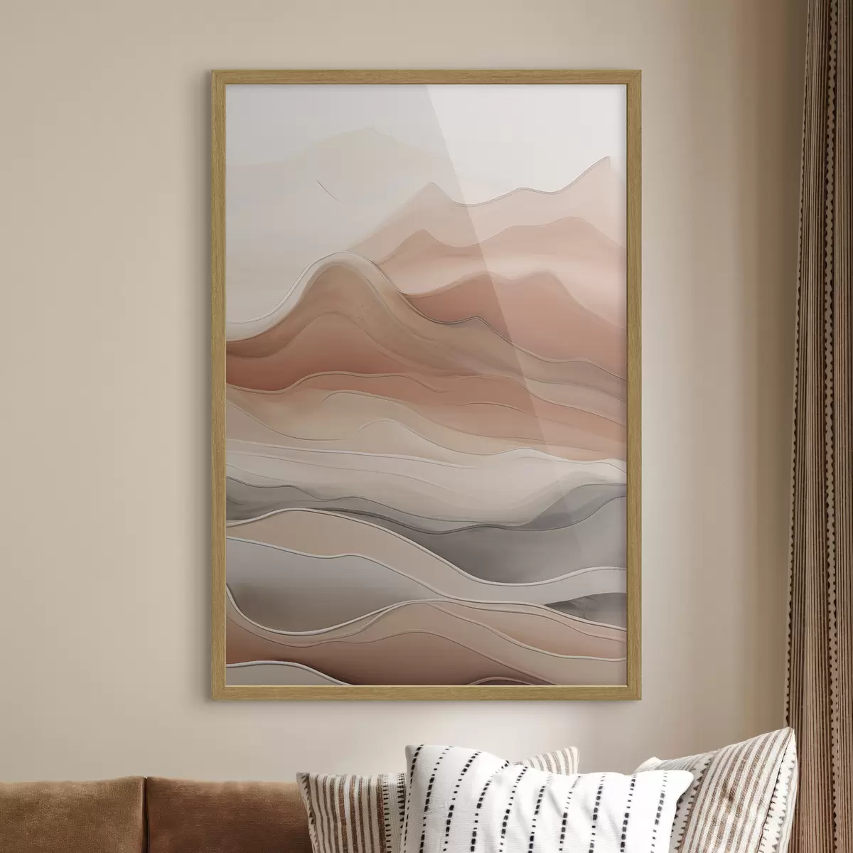 Poster Neutrale abstractie f49997