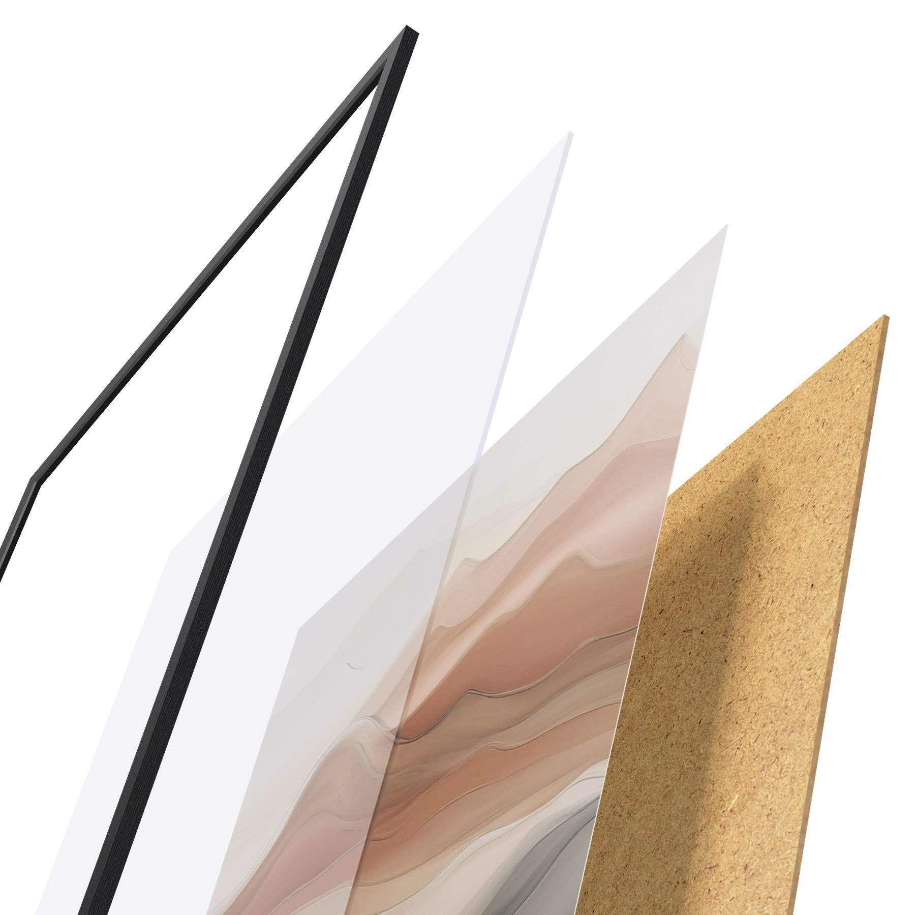 Poster Neutrale abstractie f49997