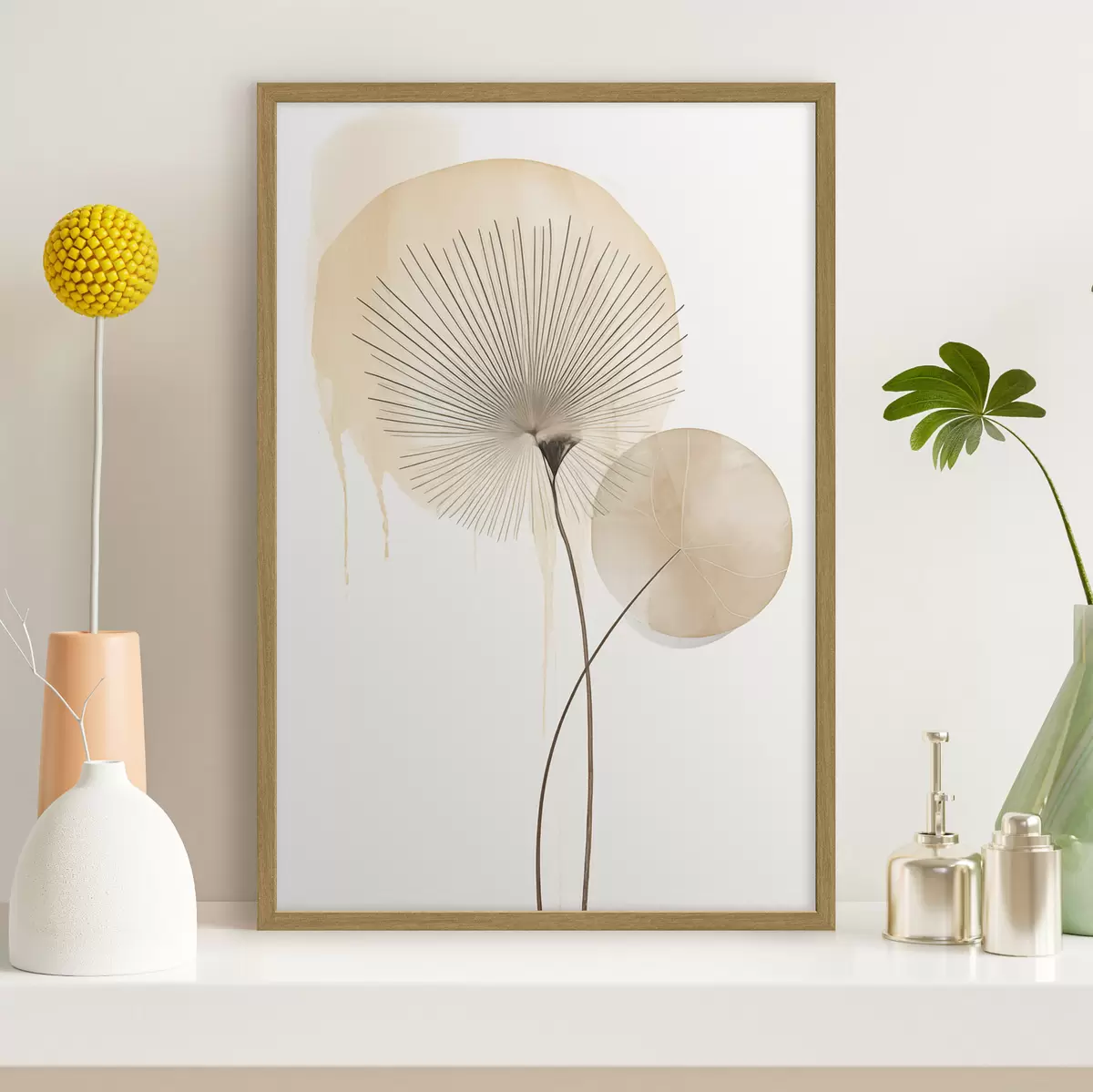 Poster Beige compositie f49999