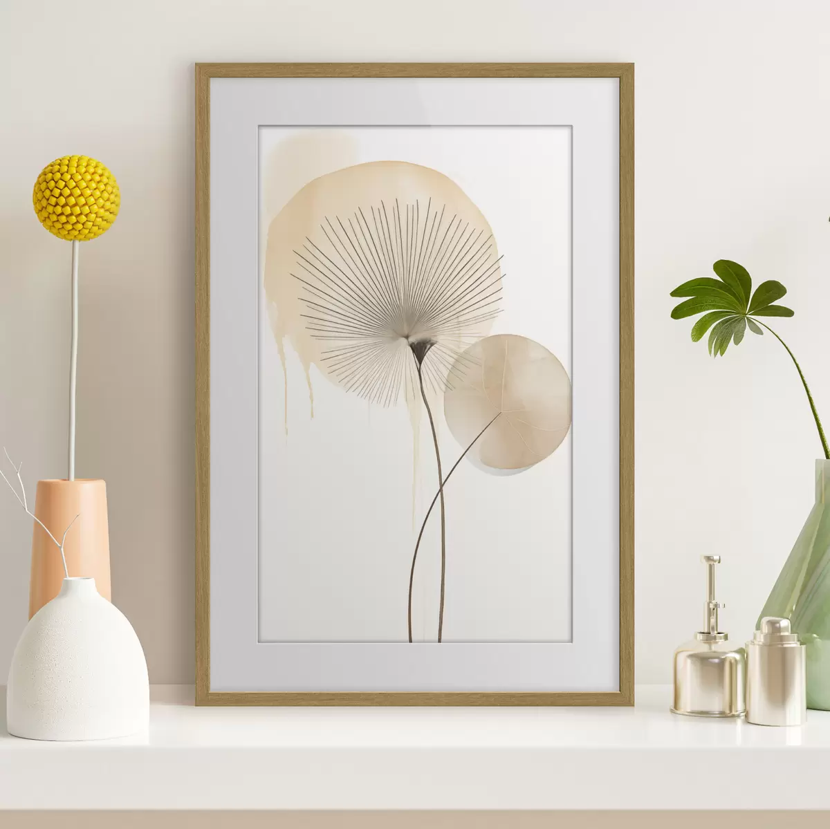 Poster Beige compositie f49999