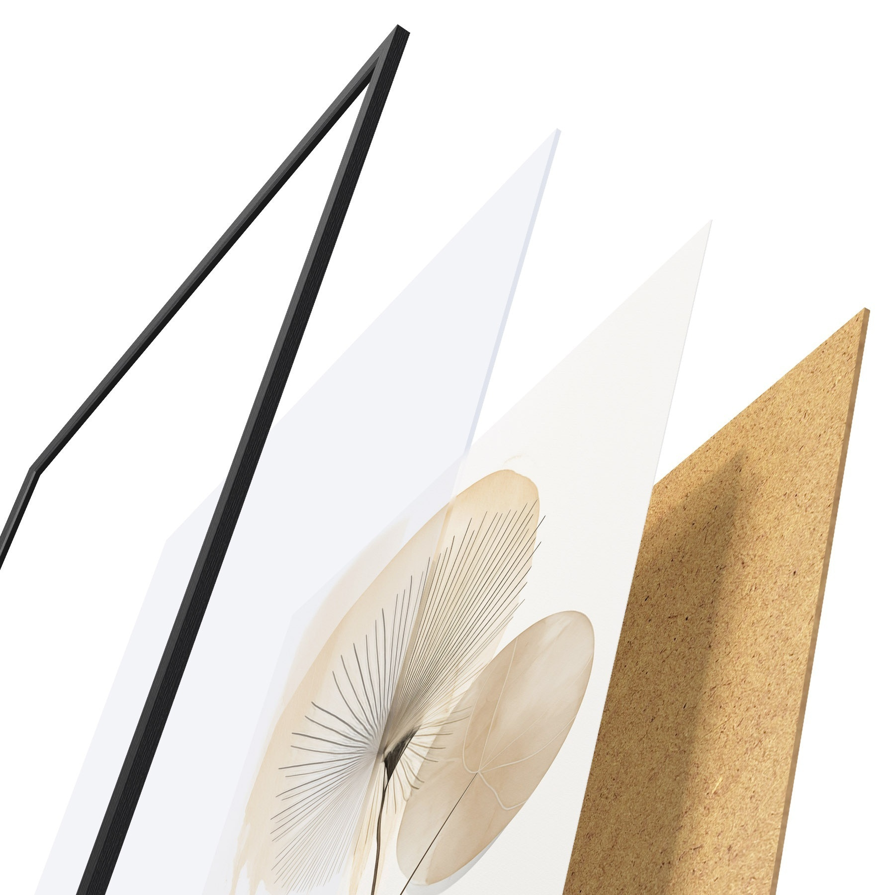 Poster Beige compositie f49999