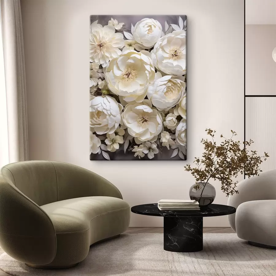  Schilderijen Witte pioenrozen s50034
