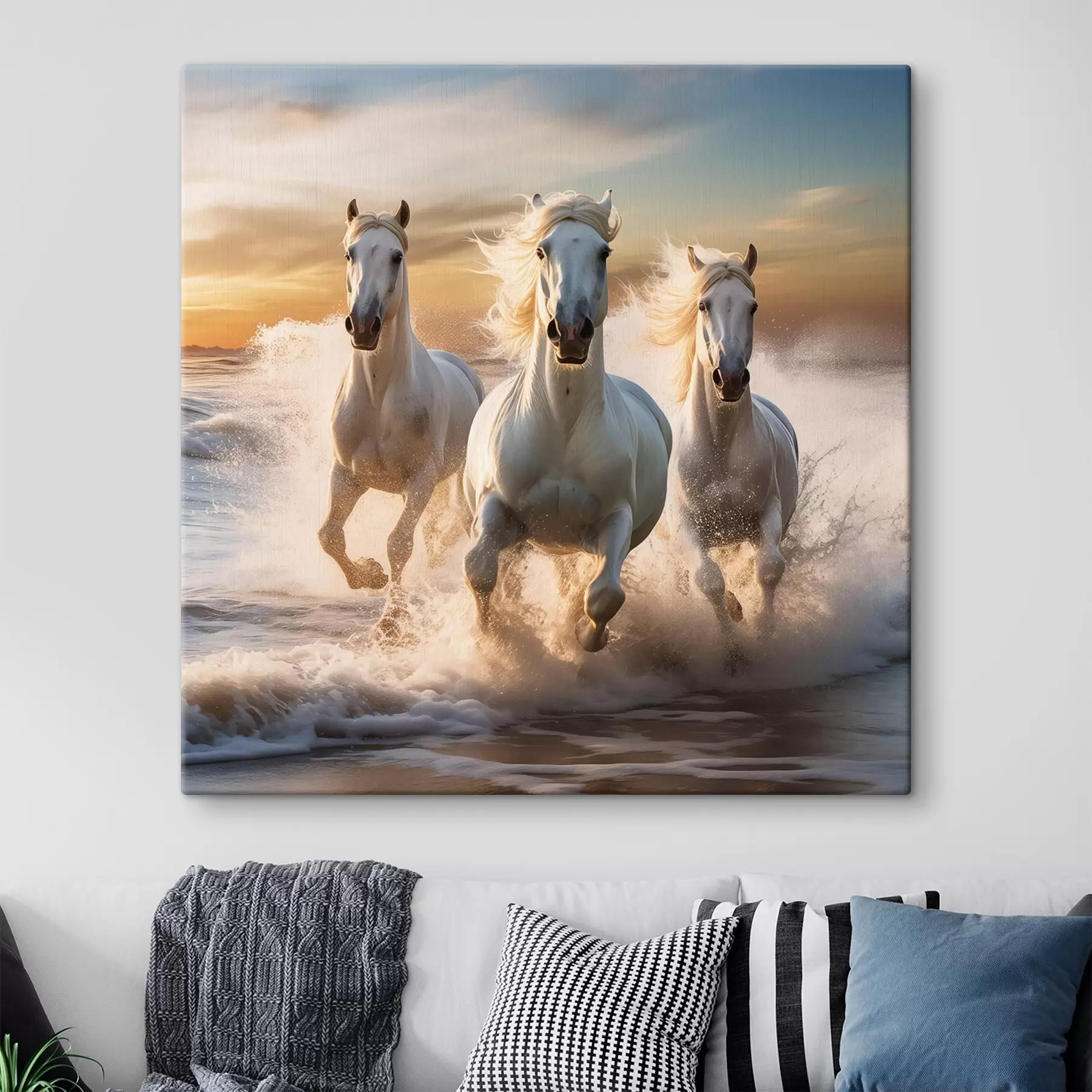  Schilderijen Paarden aan de kust s50037