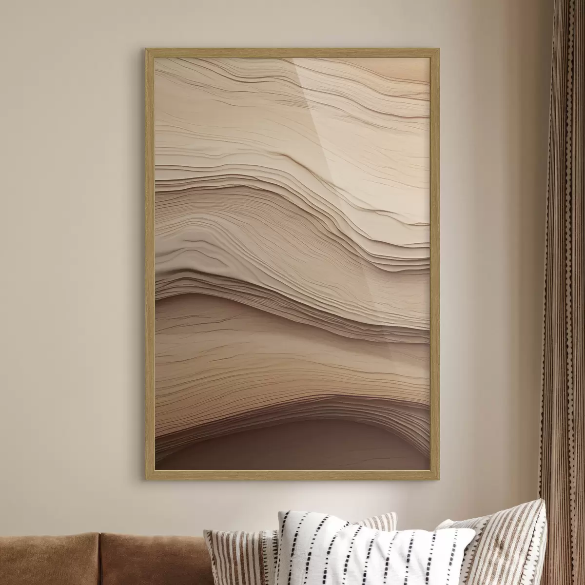 Poster Beige abstractie f50023