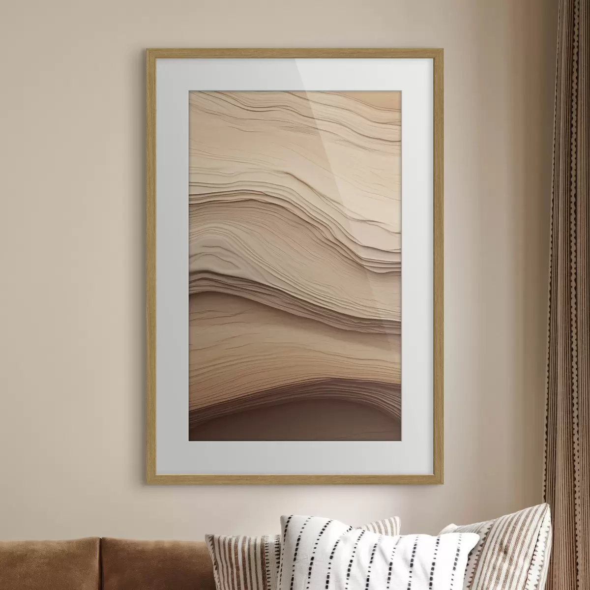 Poster Beige abstractie f50023