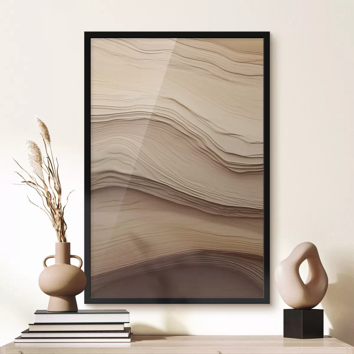 Poster Beige abstractie f50023