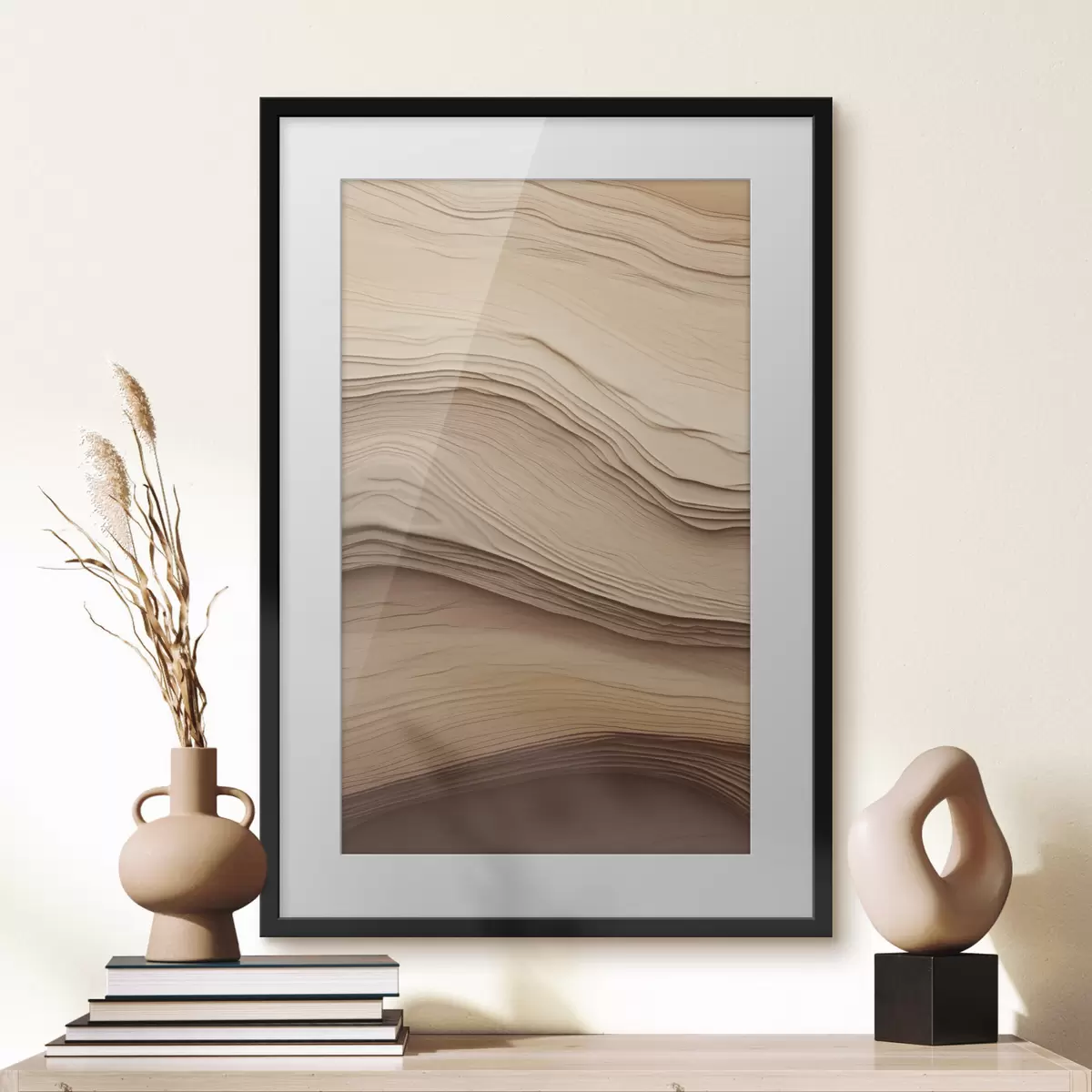 Poster Beige abstractie f50023