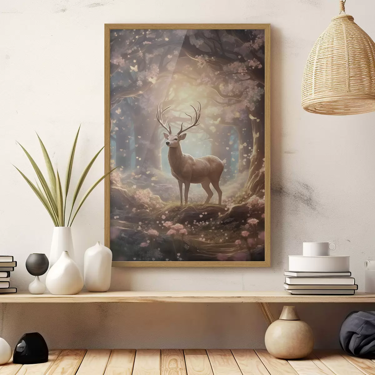 Poster Herten in het bos f50028