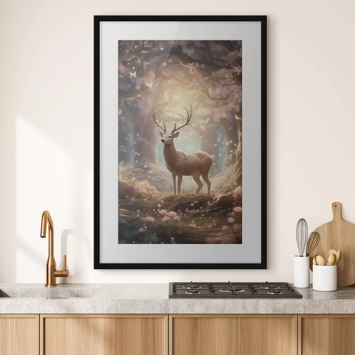 Poster Herten in het bos f50028
