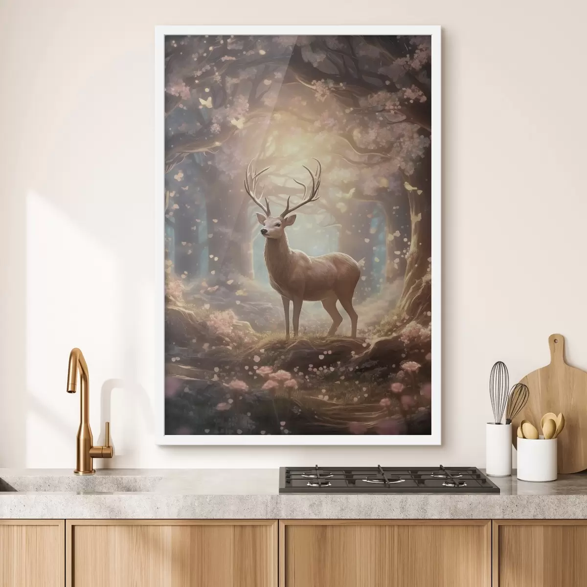 Poster Herten in het bos f50028