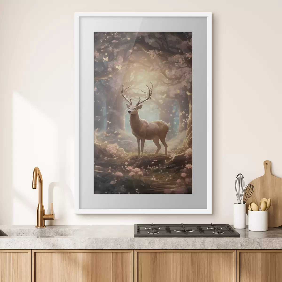 Poster Herten in het bos f50028