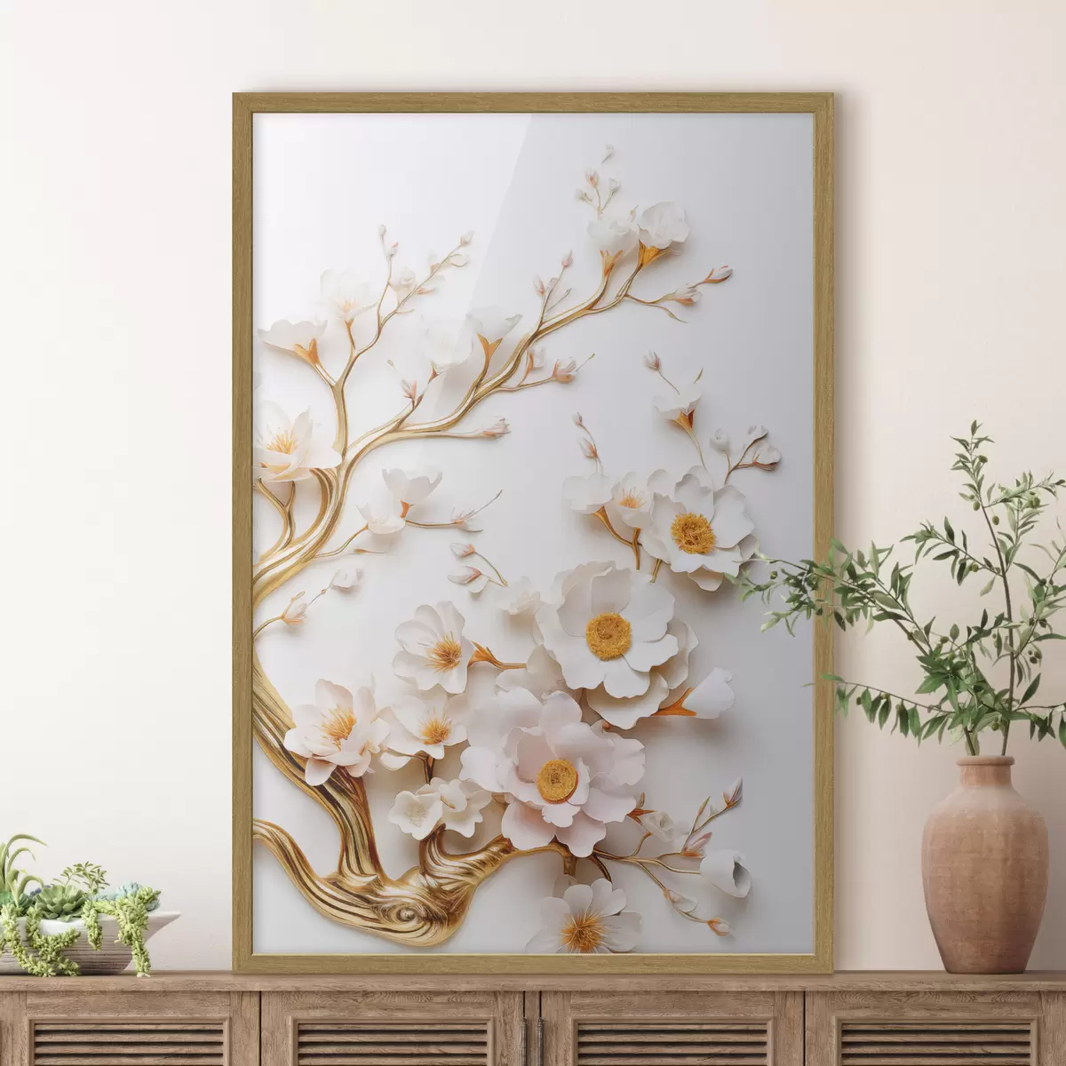 Poster Witte magnolia's f50033