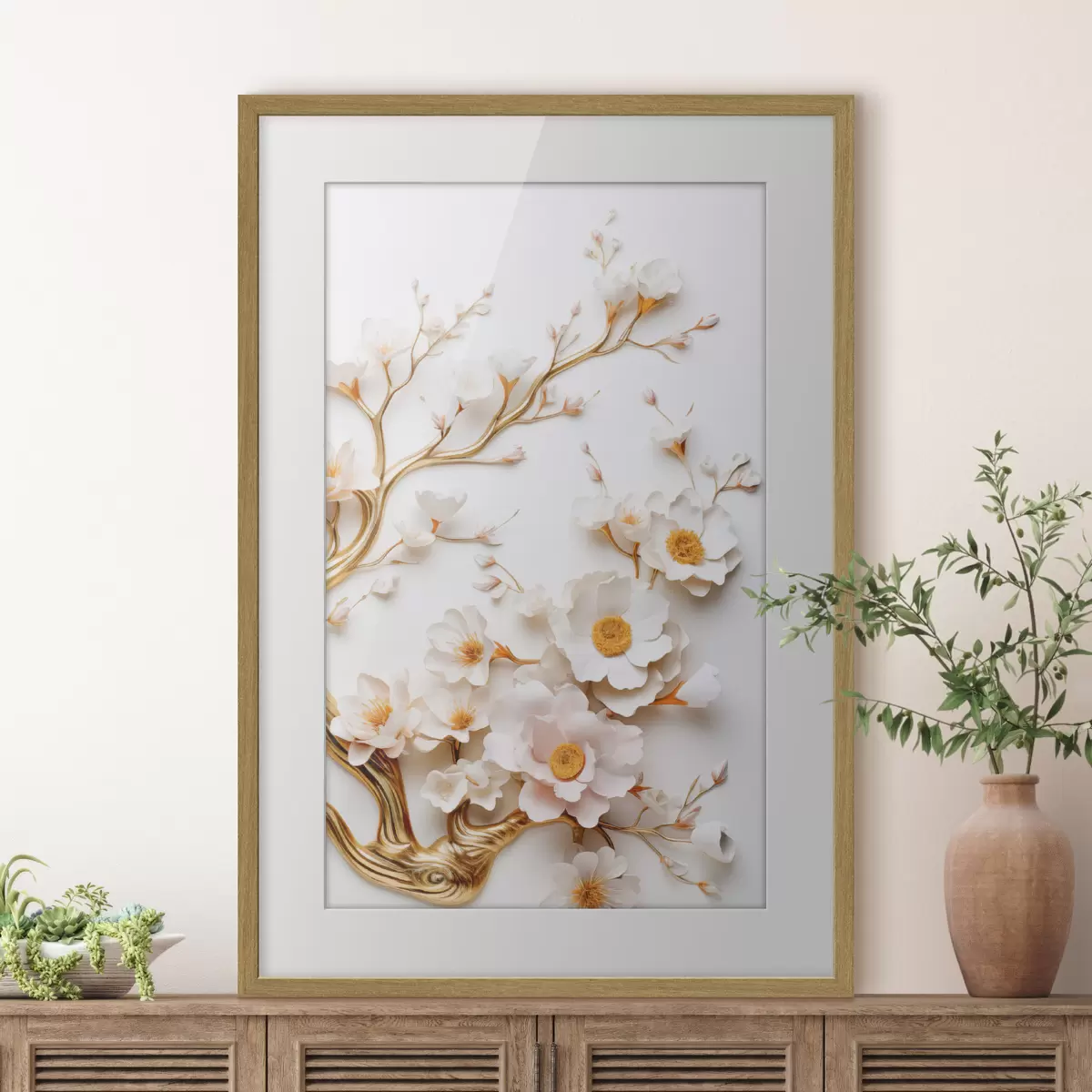 Poster Witte magnolia's f50033