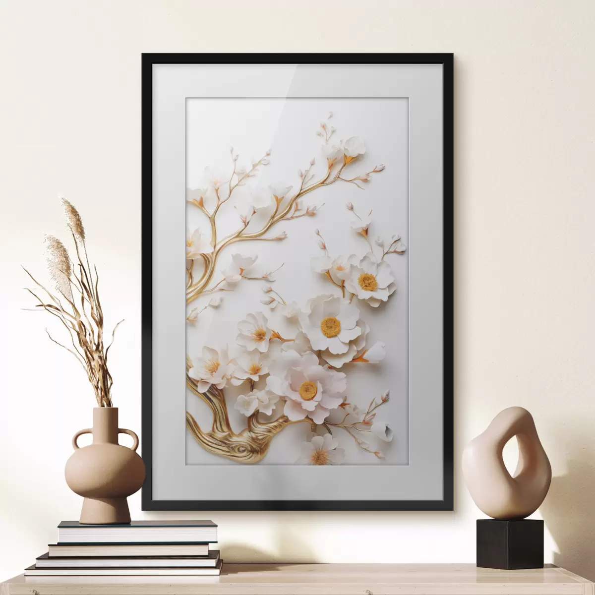 Poster Witte magnolia's f50033