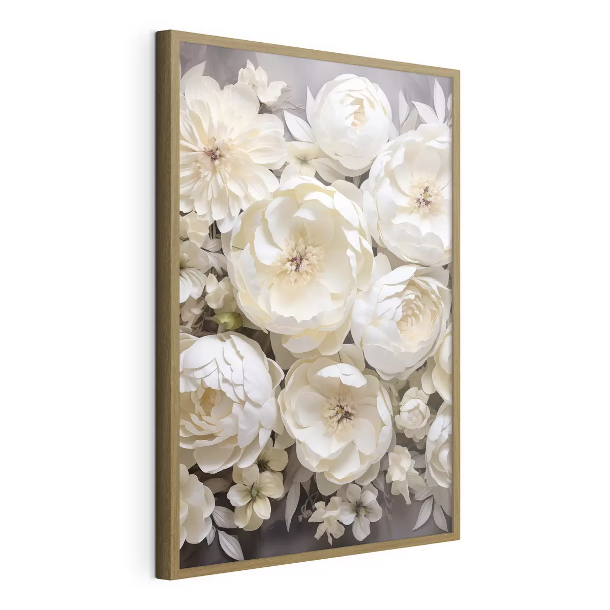 Poster Witte pioenrozen f50034