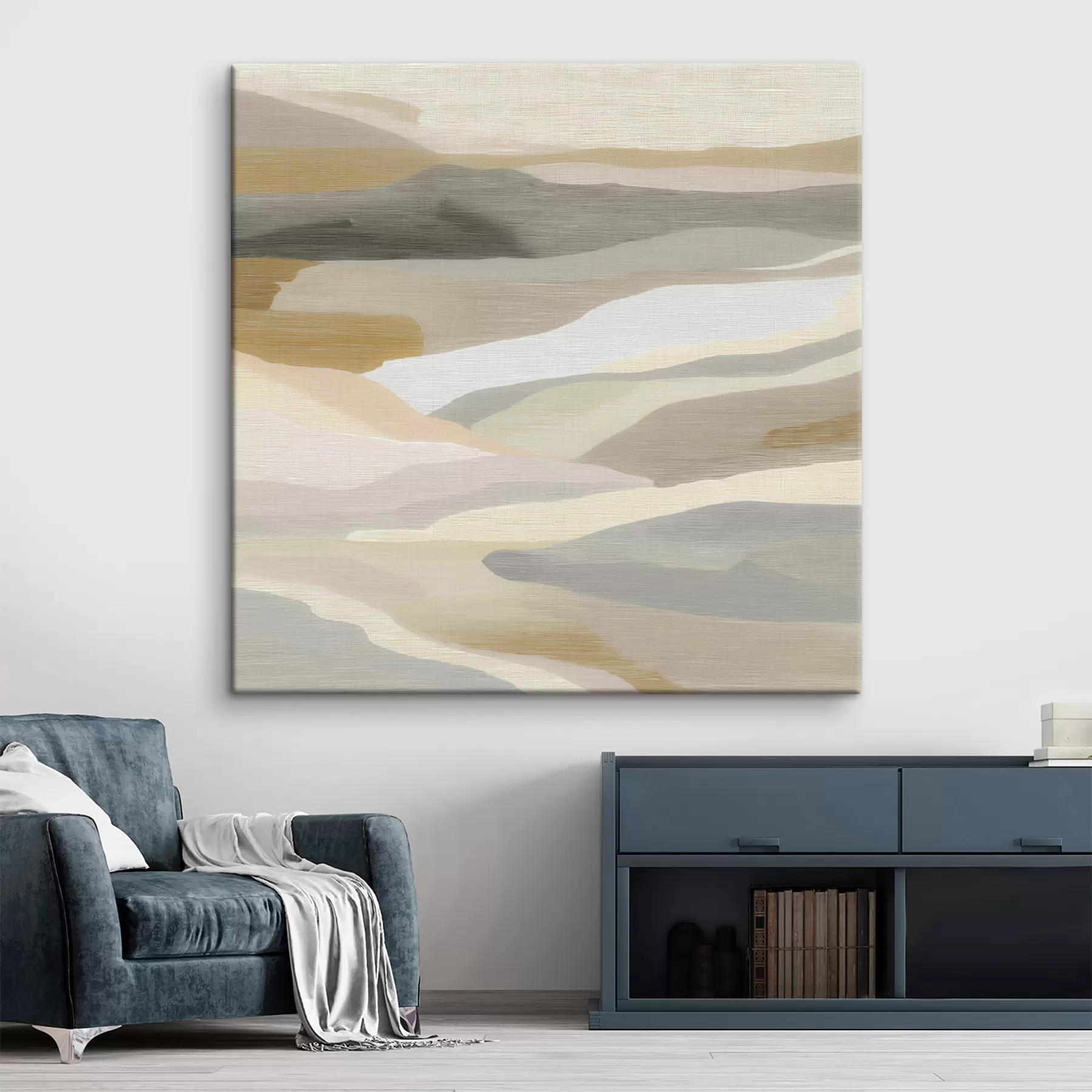  Schilderijen Decoratief landschap met vloeiende kleurovergangen s49712